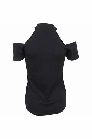 Spiral Gothic Elegance - Halter Neck Drop Shoulder Top - Image 2