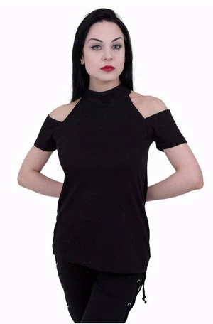 Spiral Gothic Elegance - Halter Neck Drop Shoulder Top - Image 3