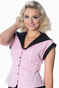 Banned Grease Gingham Blouse