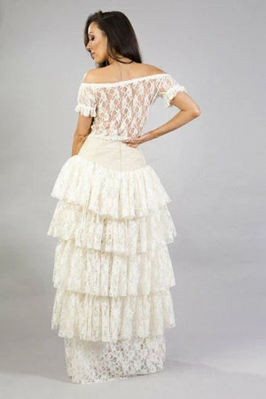 Burleska Gypsy Stretch Lace Vintage Top - Image 2