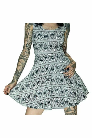 Dr Faust Illuminati Dress With Pentagram Back Mini Dress - Penelope - Image 2
