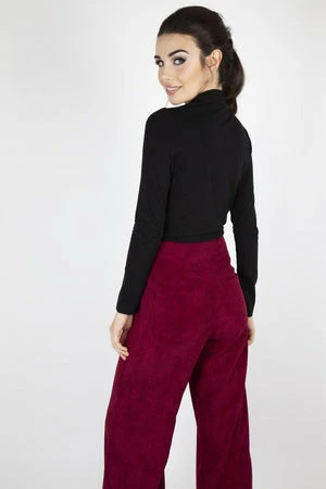 Voodoo Vixen Josie Tie Neck Top In Black - Image 2