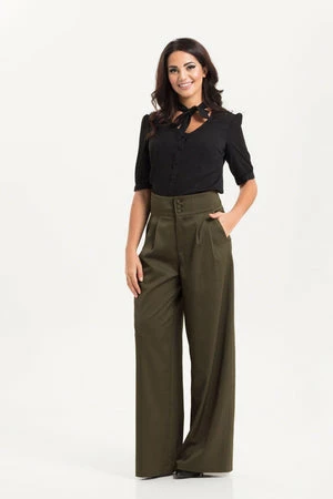 Voodoo Vixen Katherine 40s Style Black Blouse - Image 3