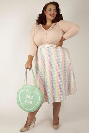 Voodoo Vixen Kim Love Heart Print Cardigan - Image 4