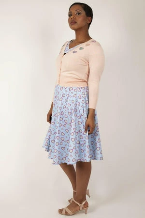 Voodoo Vixen Kim Love Heart Print Cardigan - Image 5