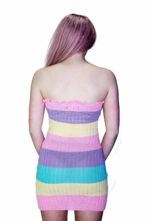 Dr Faust Knitted Multicoloured Bodycon Mini Dress - Zaria - Image 2
