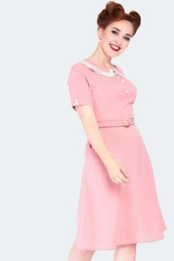 Voodoo Vixen Layered Collar Belted Dress