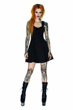 Dr Faust LBD Corset Fibre Little Black Mini Dress - Samantha