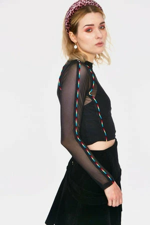 Jawbreaker LCD Stripe Mesh Top - Image 3