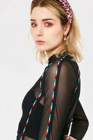 Jawbreaker LCD Stripe Mesh Top - Image 5