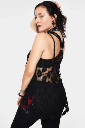 Jawbreaker Leo Mesh Sleeveless Top - Image 2