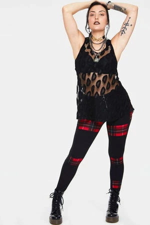 Jawbreaker Leo Mesh Sleeveless Top - Image 5