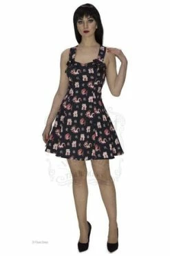 Dr Faust Lucky Cat Good Luck Mini Dress - Iris