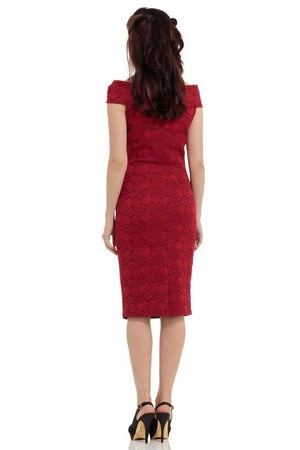 Voodoo Vixen Maisie Paisley Pencil Dress - Image 7