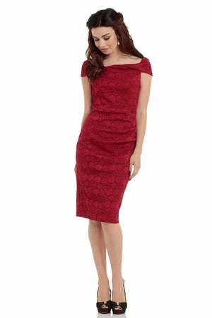 Voodoo Vixen Maisie Paisley Pencil Dress - Image 8