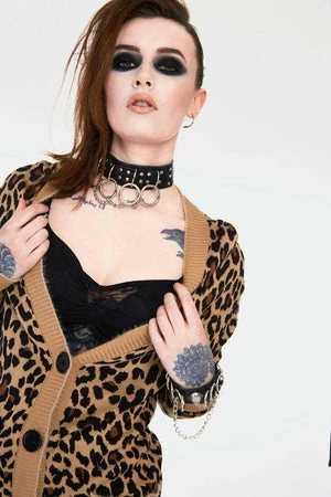 Jawbreaker Maneater Leopard Print Oversized Cardigan - Image 4