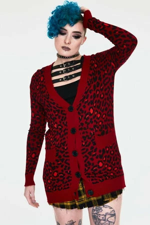 Jawbreaker Maneater Leopard Print Oversized Cardigan - Image 6