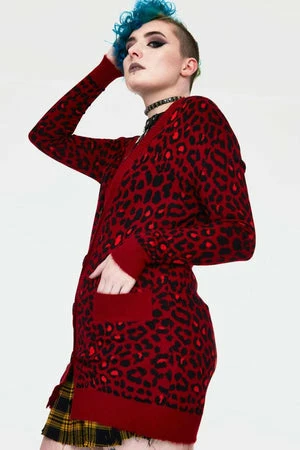 Jawbreaker Maneater Leopard Print Oversized Cardigan - Image 8