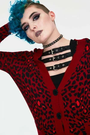 Jawbreaker Maneater Leopard Print Oversized Cardigan - Image 9