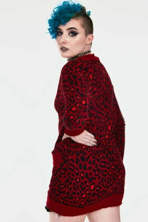 Jawbreaker Maneater Leopard Print Oversized Cardigan - Image 7