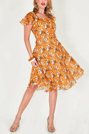 Voodoo Vixen Margot Floral Square Neck Dress - Image 3