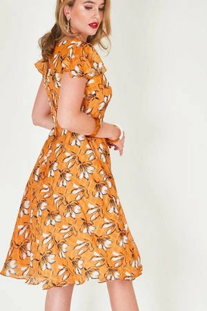 Voodoo Vixen Margot Floral Square Neck Dress - Image 4