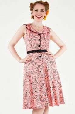 Voodoo Vixen May Belle Pink Cocktail Dress