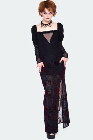 Jawbreaker Mesh Panels Long Sleeve Top With Lace - Image 4