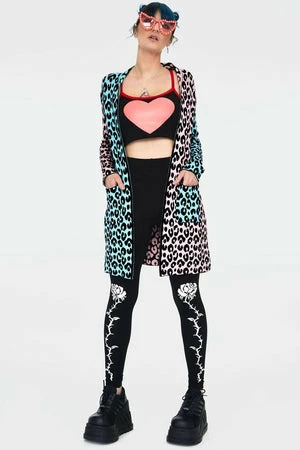 Jawbreaker Multi Pastel Leopard Print Cardigan - Image 3