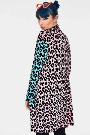 Jawbreaker Multi Pastel Leopard Print Cardigan - Image 2