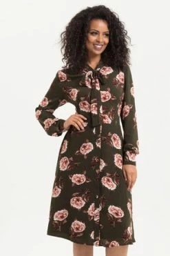 Voodoo Vixen Nora Floral 40s Style Tea Dress