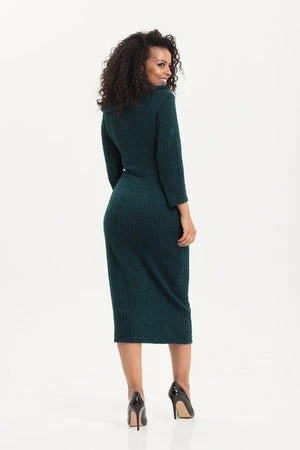 Voodoo Vixen Olivia Green Knit Fitted Dress - Image 2