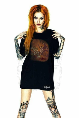 Dr Faust Only God Can Judge Me Black T-Shirt - Aubrielle