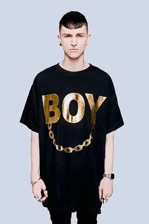 Long Clothing Oversize Boy Chain T-Shirt - Unisex - Image 2