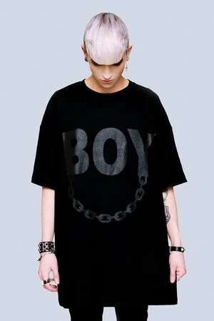 Long Clothing Oversize Boy Chain T-Shirt - Unisex - Image 5
