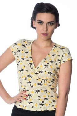 Banned Palm Shade Wrap Top