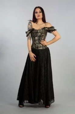 Burleska Paula Victorian Corset Dress In King Brocade