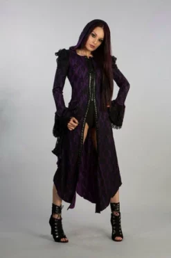 Burleska Pentagram Dress In Cotton And Black Lace