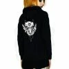Dr Faust Pentagram Eyes Crazy Devil Women's Black Hoodie - Regina