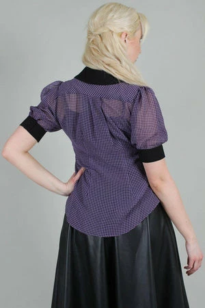 Voodoo Vixen Ponny Gingham Blouse - Image 7