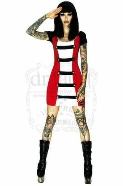 Dr Faust Rare British Military Band Mini Dress - Ashley