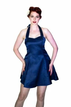 Dr Faust Raw Silk Blue Mini Dress - Willow
