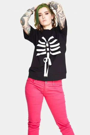 Jawbreaker Ribbon Ribcage Longline Tee - Image 3