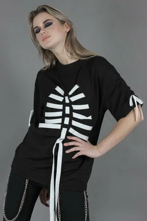 Jawbreaker Ribbon Ribcage Longline Tee - Image 6