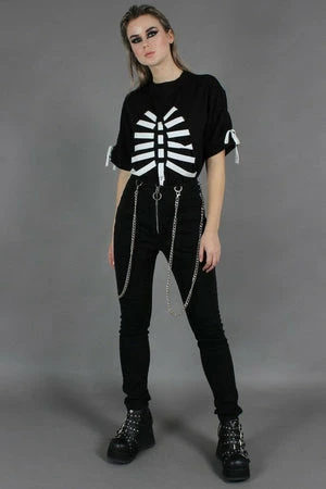 Jawbreaker Ribbon Ribcage Longline Tee - Image 8