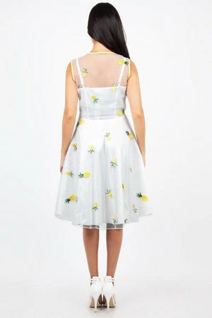 Voodoo Vixen Stacey Pineapple Flared Dress - Image 6