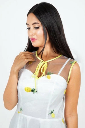 Voodoo Vixen Stacey Pineapple Flared Dress - Image 7