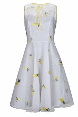 Voodoo Vixen Stacey Pineapple Flared Dress - Image 9