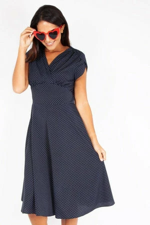 Voodoo Vixen Tabby Polka Dot Tea Dress - Image 18