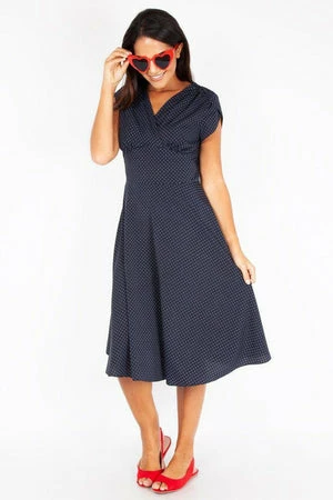 Voodoo Vixen Tabby Polka Dot Tea Dress - Image 20